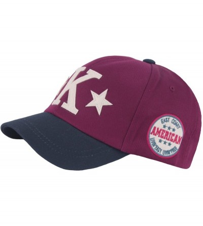 Baseball Caps American Star K Short Bill Design Club Cute Ball Cap Baseball Hat Truckers - Red - C7186696TQ5 $20.71