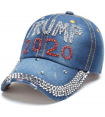 Baseball Caps Trump 2020 hat Keep America Great Hat 2020 USA Baseball Cap Rhinestone hat - A - CD1949MN5E0 $26.12