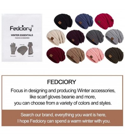 Skullies & Beanies Slouchy Beanie Hat for Women- Winter Warm Knit Oversized Chunky Thick Soft Ski Cap - CR18A4I5LY8 $9.77