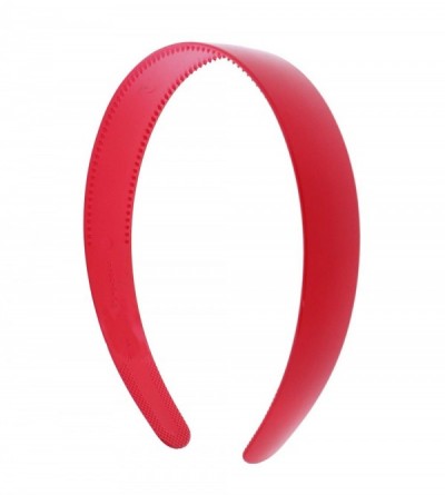 Headbands Red 1 Inch Plastic Hard Headband with Teeth Head band Women Girls (Motique Accessories) - Red - CM11OSJL5I7 $9.26