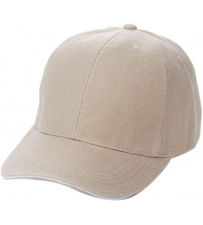 Baseball Caps Plain Baseball Sport Cap Blank Curved Visor Hat Solid Color Adjustable - A - CZ12IC9LZUB $8.81