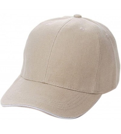 Baseball Caps Plain Baseball Sport Cap Blank Curved Visor Hat Solid Color Adjustable - A - CZ12IC9LZUB $15.57