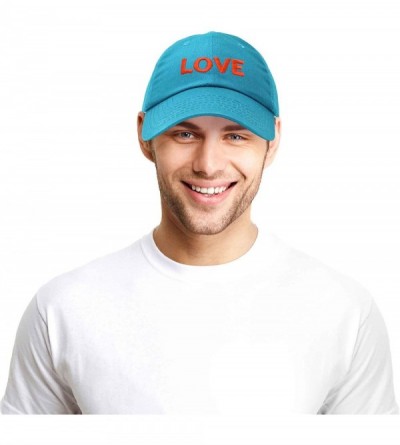 Skullies & Beanies Custom Embroidered Hats Dad Caps Love Stitched Logo Hat - Teal - CE18M7X0C7S $9.73