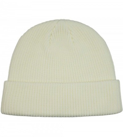 Skullies & Beanies Classic Men's Warm Winter Hats Acrylic Knit Cuff Beanie Cap Daily Beanie Hat - Beige - CW18XA8CEXD $12.32