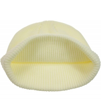 Skullies & Beanies Classic Men's Warm Winter Hats Acrylic Knit Cuff Beanie Cap Daily Beanie Hat - Beige - CW18XA8CEXD $12.32