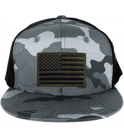 Baseball Caps US American Flag Embroidered Patch Adjustable Urban Camo Trucker Cap - UUB - Black Olive Patch - CT12NEMP6KE $1...