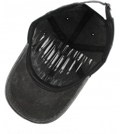 Baseball Caps Men's & Women's Baseball Cap Vintage Washed Adjustable Funny Dad Hat - Cute Sea Otter - Black - CY1963Y42I8 $22.48