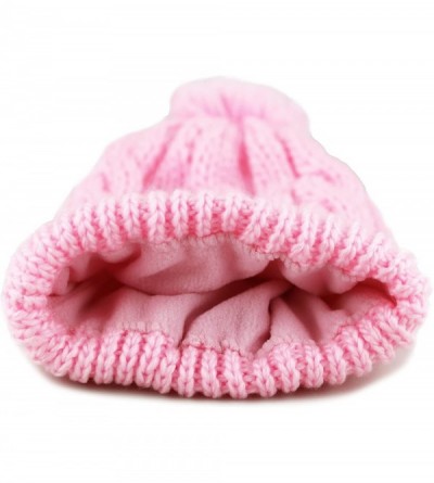 Skullies & Beanies Women Winter Oversized Chunky Thick Stretchy Knitted Pom Pom Beanie Fleece Lined Beanie Hat - 1. Curly Lig...