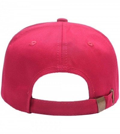 Baseball Caps Custom Baseball Hat-Snapback.Design Your Own Adjustable Metal Strap Dad Cap Visors - Rose Red - CA18KR40QOK $9.83