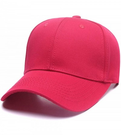 Baseball Caps Custom Baseball Hat-Snapback.Design Your Own Adjustable Metal Strap Dad Cap Visors - Rose Red - CA18KR40QOK $9.83