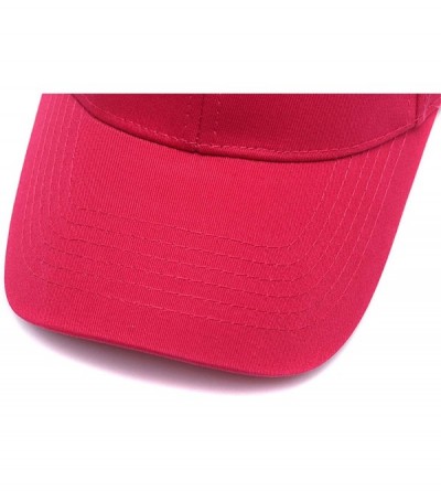 Baseball Caps Custom Baseball Hat-Snapback.Design Your Own Adjustable Metal Strap Dad Cap Visors - Rose Red - CA18KR40QOK $9.83