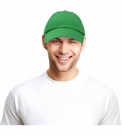 Baseball Caps Baseball Cap Dad Hat Plain Men Women Cotton Adjustable Blank Unstructured Soft - Kelly Green - CA119512LCR $9.99