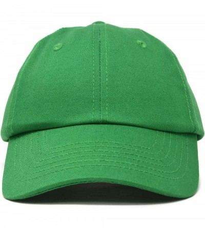 Baseball Caps Baseball Cap Dad Hat Plain Men Women Cotton Adjustable Blank Unstructured Soft - Kelly Green - CA119512LCR $9.99