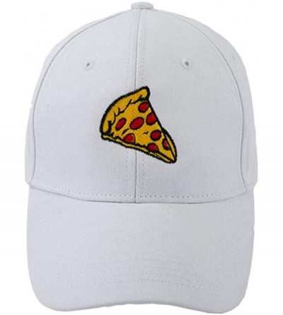 Baseball Caps Pepperoni Pizza Embroidered Dad Hat Adjustable Cotton Cap Baseball Cap for Men and Women - White Style 1 - CM18...