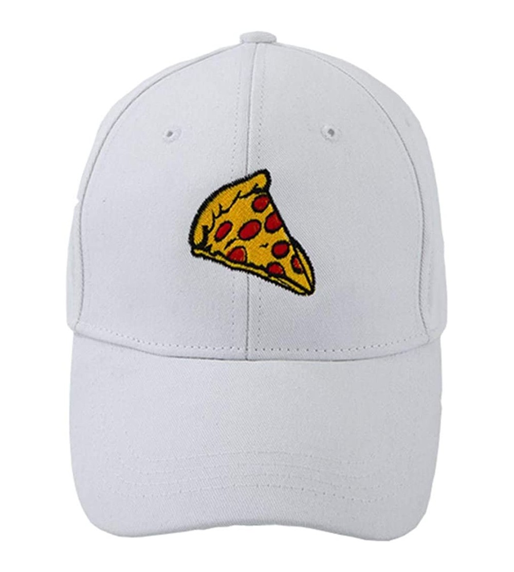 Baseball Caps Pepperoni Pizza Embroidered Dad Hat Adjustable Cotton Cap Baseball Cap for Men and Women - White Style 1 - CM18...