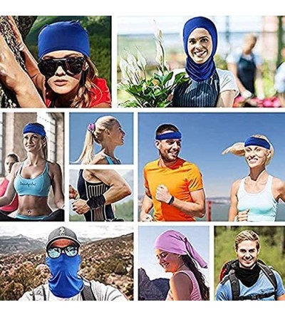 Balaclavas Quickly Dry Breathable Bandana Face Mask Reuseble- Balaclava Face Mask- Elastic Seamless Sunscreen Neck Gaiter - C...