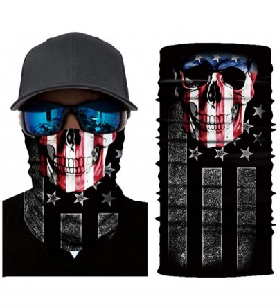 Balaclavas 3D Face Mask Seamless Bandana Unisex Headscarf UV Protection Scarf - Black 12 - CP199ZOUNAX $8.42