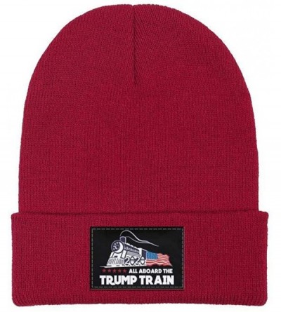 Skullies & Beanies Unisex Knit Hat Trump 45 Squared 2020 Second Presidential Term Warm FashionKnit Caps - Red-2 - C4192E55O2G...