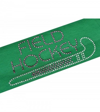 Headbands Field Hockey Rhinestone Stretch Headband for Girls- Teens and Adults - Kelly Green - CZ11QC7QUJH $11.95