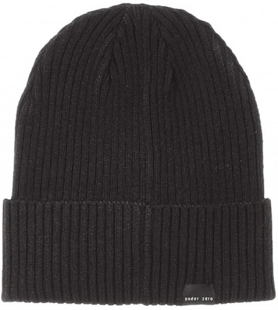Skullies & Beanies Men's Lightweight Ribbed Knitted Beanie Hat - Black - CP18W4EMQX7 $19.25