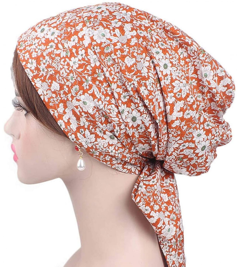 Skullies & Beanies Chemo Headwear Cancer Cap for Women Sleep Headscarf Bonnet Headwrap - 12 - CZ18RS5SLQU $13.65