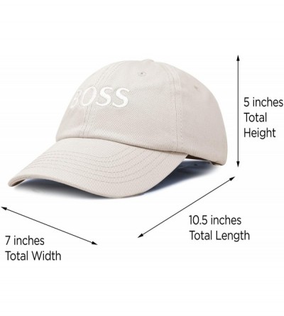 Baseball Caps BOSS Baseball Cap Dad Hat Mens Womens Adjustable - Beige - CD18M9NEY2D $10.91