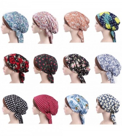 Skullies & Beanies Chemo Headwear Cancer Cap for Women Sleep Headscarf Bonnet Headwrap - 12 - CZ18RS5SLQU $13.65