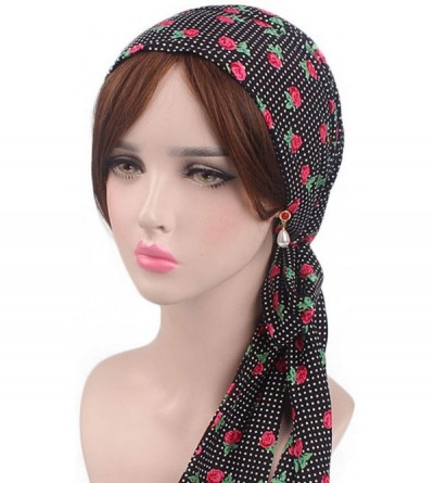 Skullies & Beanies Chemo Headwear Cancer Cap for Women Sleep Headscarf Bonnet Headwrap - 12 - CZ18RS5SLQU $13.65