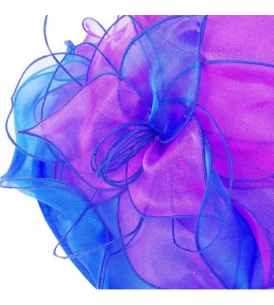 Sun Hats Women's Fascinators Wide Brim Sun Hat for Kentucky Derby- Church- Wedding- Tea Party- Royal Ascot- Easter - Blue - C...