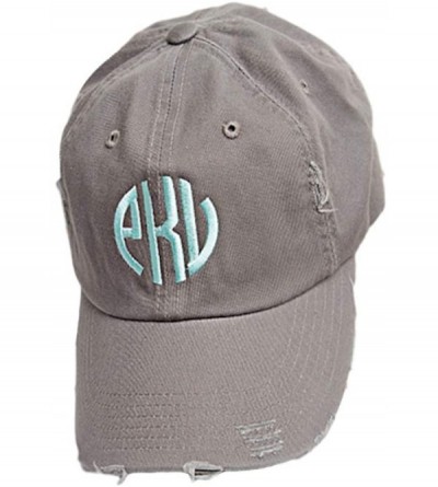 Baseball Caps Monogrammed Distressed Trucker Hats Baseball Caps for Women - Unique Holiday for Women - Nickel - CR18KEMHXI4 $...