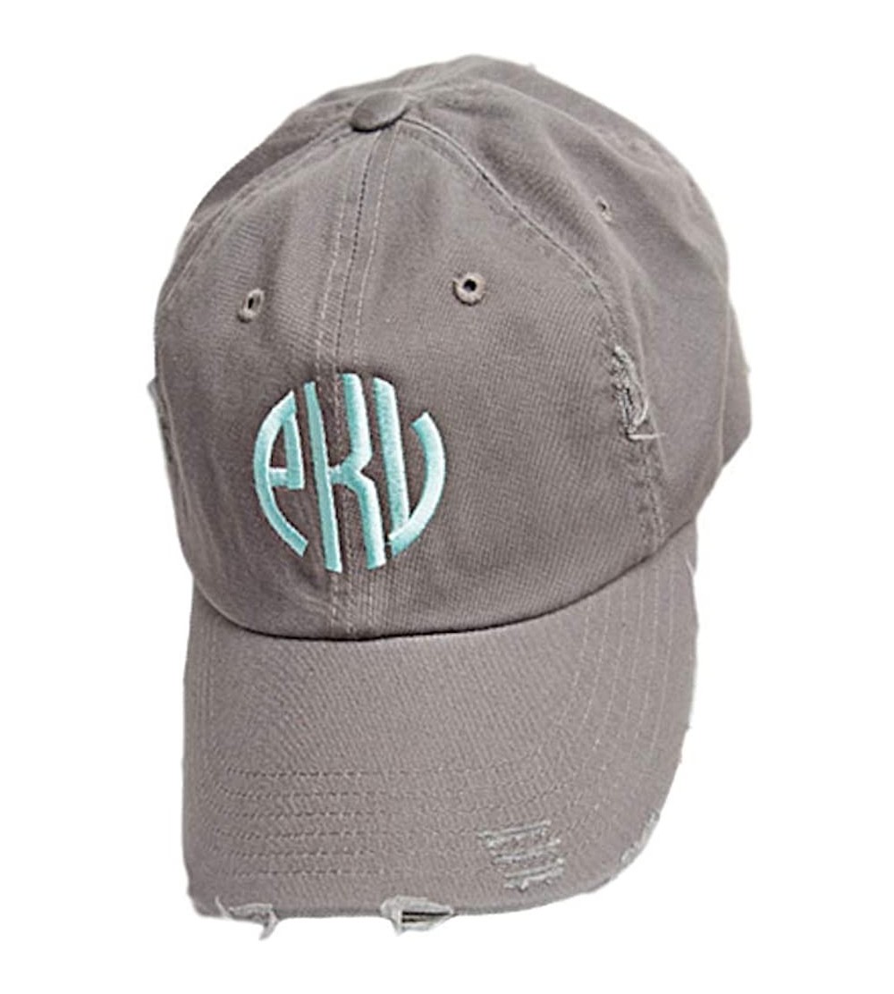 Baseball Caps Monogrammed Distressed Trucker Hats Baseball Caps for Women - Unique Holiday for Women - Nickel - CR18KEMHXI4 $...