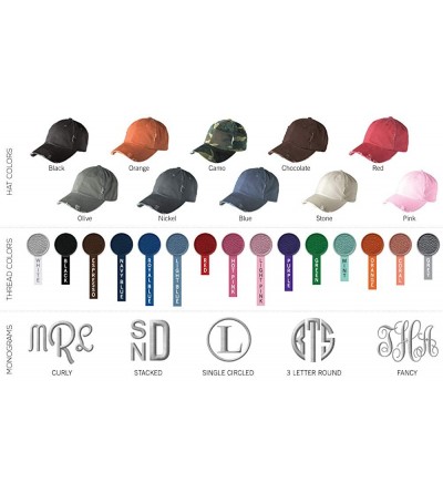 Baseball Caps Monogrammed Distressed Trucker Hats Baseball Caps for Women - Unique Holiday for Women - Nickel - CR18KEMHXI4 $...