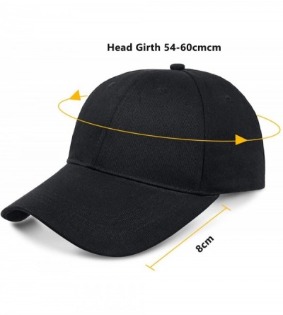 Baseball Caps Classic Polo Baseball Cap Ball Hat Adjustable Fit for Men and Women - Black - CZ18WD9RCII $7.54