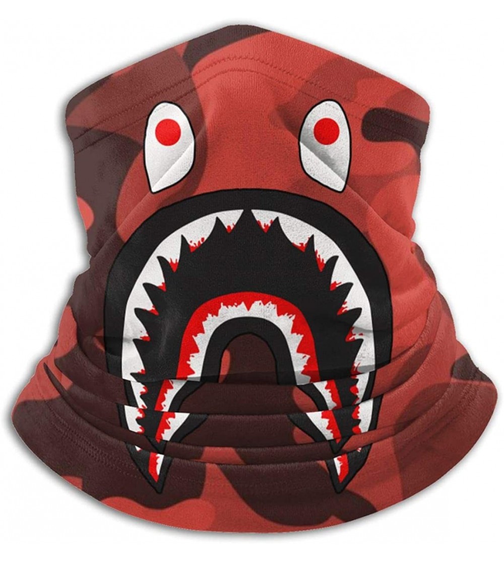 Balaclavas Bape Shark Half Blue Camo Neck Gaiter Warmer Windproof Mask Dust Face Clothing Free UV Face Mask - CA1970DO9D3 $14.99