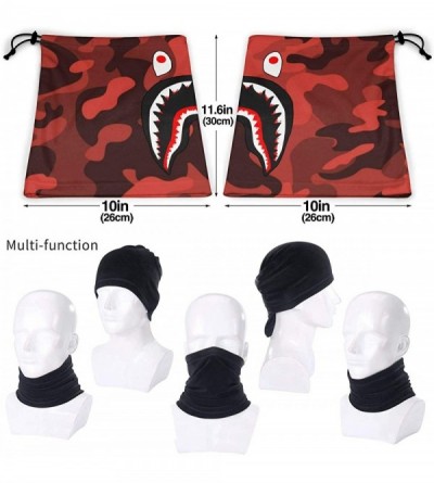 Balaclavas Bape Shark Half Blue Camo Neck Gaiter Warmer Windproof Mask Dust Face Clothing Free UV Face Mask - CA1970DO9D3 $14.99