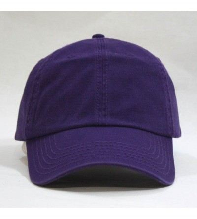 Baseball Caps Classic Washed Cotton Twill Low Profile Adjustable Baseball Cap - Purple - C812DYZOPWX $10.43