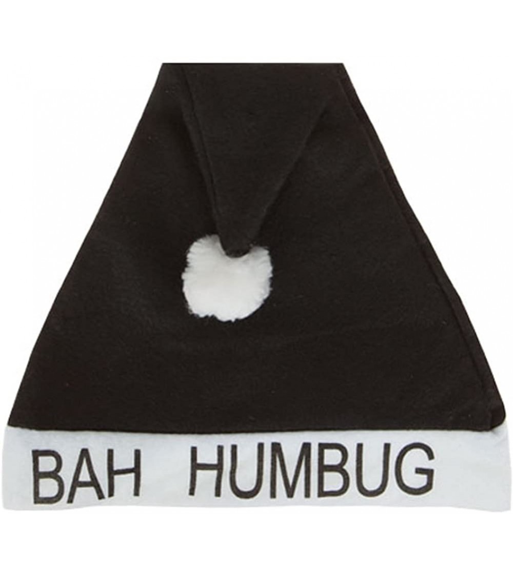 Headbands Unisex Christmas Accessories Costume Headband Elf Santa All Mix & Match - Bah Humbag Hat- Black - CM188K8ZU9M $16.52