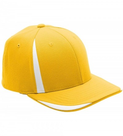 Baseball Caps Pro Performance Front Sweep Cap (ATB102) - Sp Ath Gold/Wht - C612HHBCDXX $10.78
