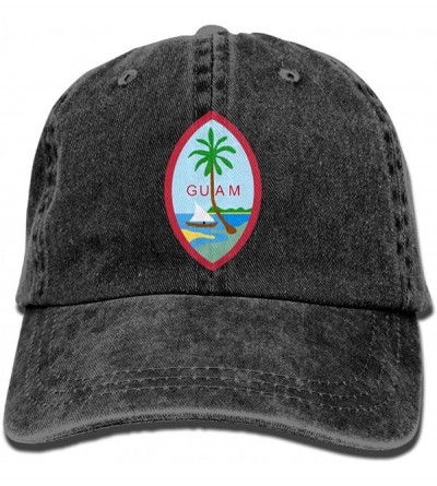 Baseball Caps Adults Guam US Flag Adjustable Casual Cool Baseball Cap Retro Cowboy Hat Cotton Dyed Caps - Black - CS18DK0N3UN...