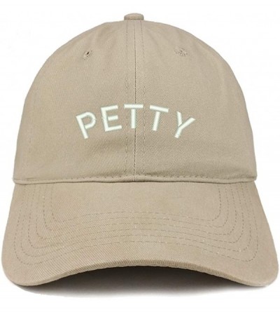 Baseball Caps Petty Embroidered Soft Crown 100% Brushed Cotton Cap - Khaki - CX18SO0DNMR $20.74