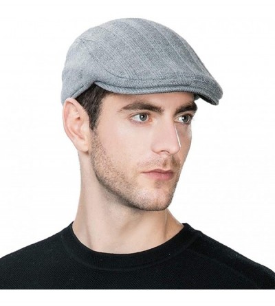 Newsboy Caps Wool Newsboy Cap Earflap Trapper Hat Winter Warm Lined Fashion Unisex 56-60CM - 69148_gray - CO12O2JLA98 $15.50