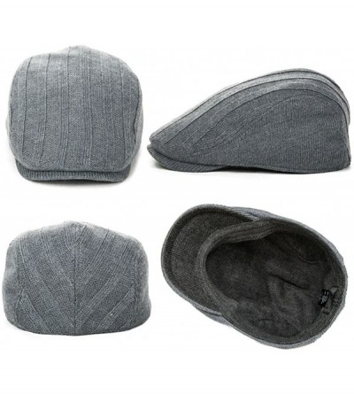 Newsboy Caps Wool Newsboy Cap Earflap Trapper Hat Winter Warm Lined Fashion Unisex 56-60CM - 69148_gray - CO12O2JLA98 $15.50