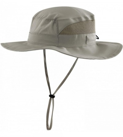 Sun Hats Men's Outdoor Mesh Boonie Sun Hat Wide Brim UV Protection Fishing Hat - Army Green - C018D7E27UT $17.66