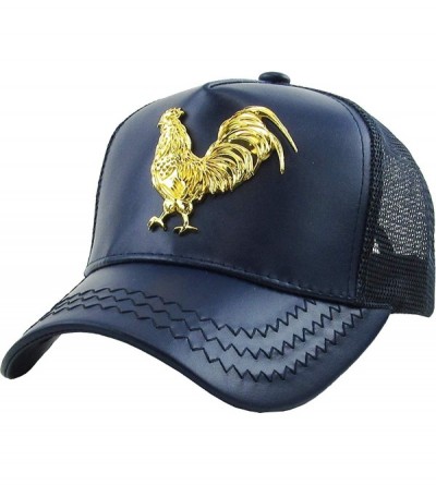 Baseball Caps Dominican Republic Gold Badge Wolf Rooster Tuna Trucker Cap Adjustable Snapback Hat - 2.(rooster) Navy - CL18ID...