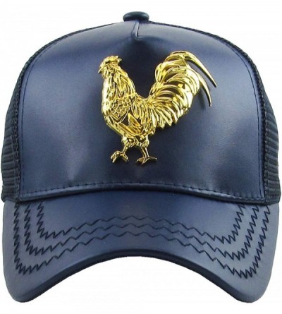 Baseball Caps Dominican Republic Gold Badge Wolf Rooster Tuna Trucker Cap Adjustable Snapback Hat - 2.(rooster) Navy - CL18ID...