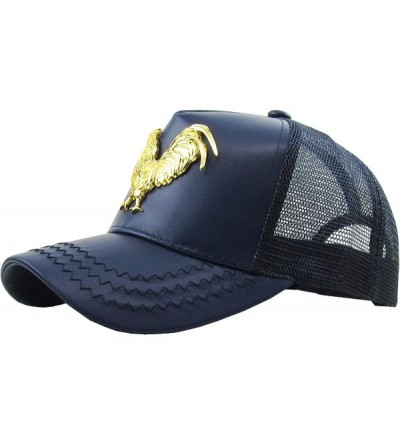 Baseball Caps Dominican Republic Gold Badge Wolf Rooster Tuna Trucker Cap Adjustable Snapback Hat - 2.(rooster) Navy - CL18ID...