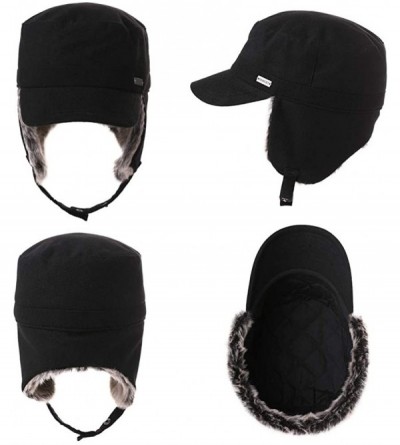 Skullies & Beanies Wool/Cotton/Washed Baseball Cap Earflap Elmer Fudd Hat All Season Fashion Unisex 56-61CM - 99707_black - C...