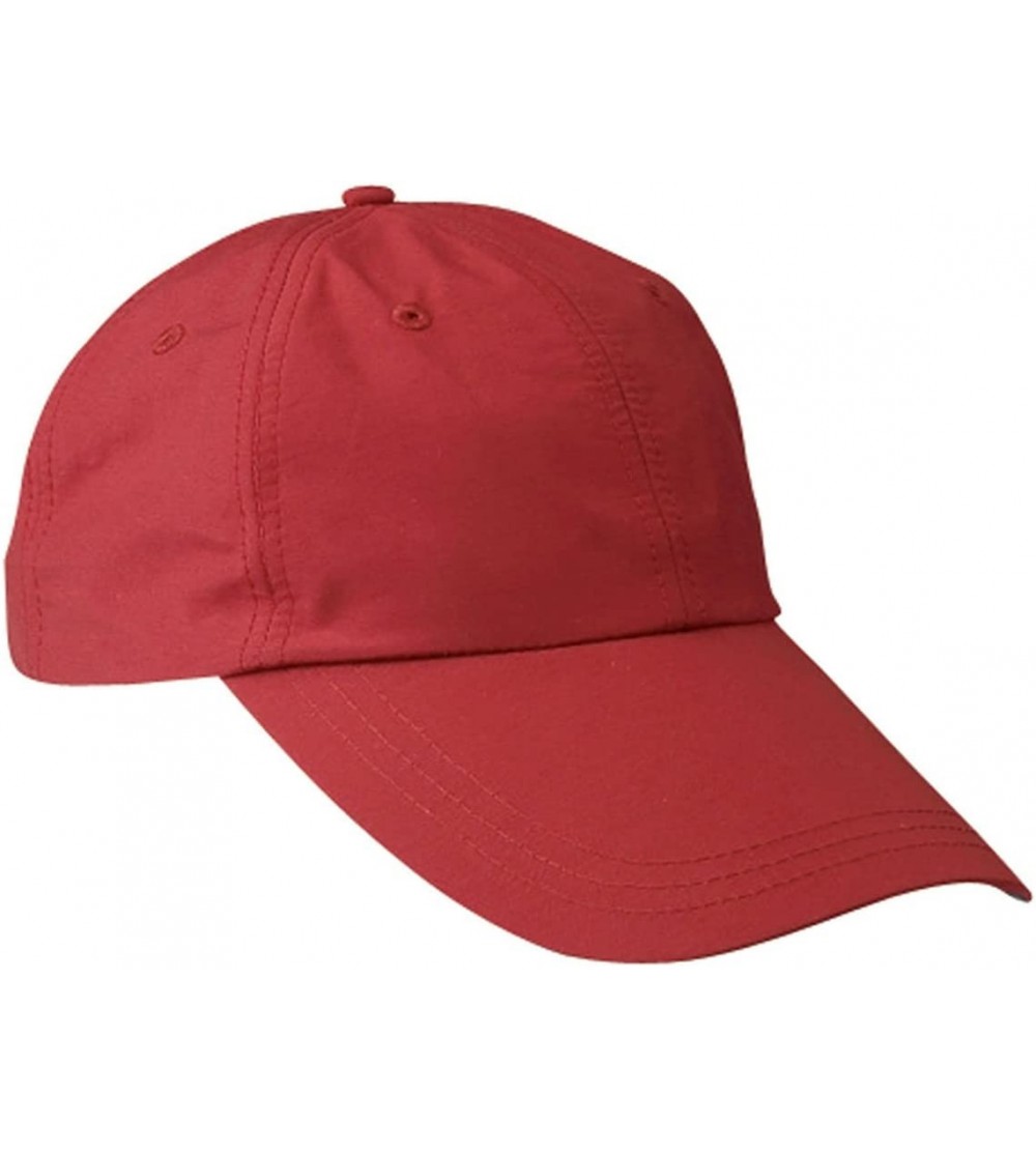 Baseball Caps 6-Panel Cap with Elongated Bill SH101 - Nautical Red - CK117S3MI81 $10.25