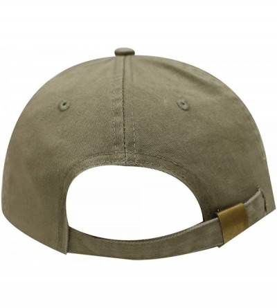 Baseball Caps Eyelashes Cotton Baseball Cap - Olive - C212KBJAY6P $9.49