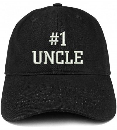 Baseball Caps Number 1 Uncle Embroidered Low Profile Soft Cotton Baseball Cap - Black - C9184UW55SQ $21.26